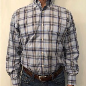Plaid Peter Millar button down dress shirt